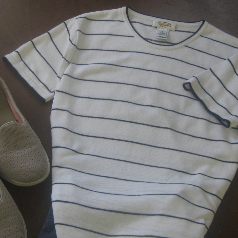 ✨ Talbots Stripes Crew Neck Short Sleeve Top ✨